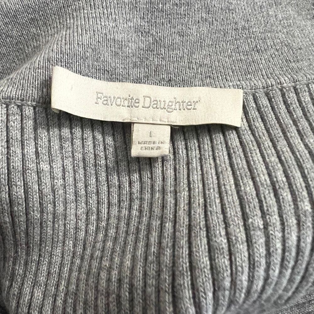 Favorite Daughter Lena Frost Gray Cashmere Blend Rib Knit Midi Dress Size L - Picture 7 of 9